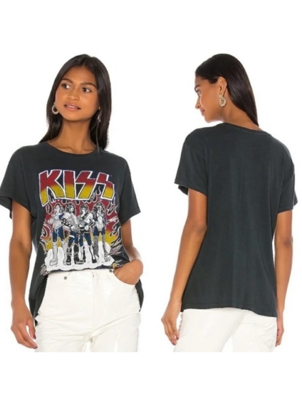 Daydreamer KISS on tour retro graphic band tee t-shirt Size Large